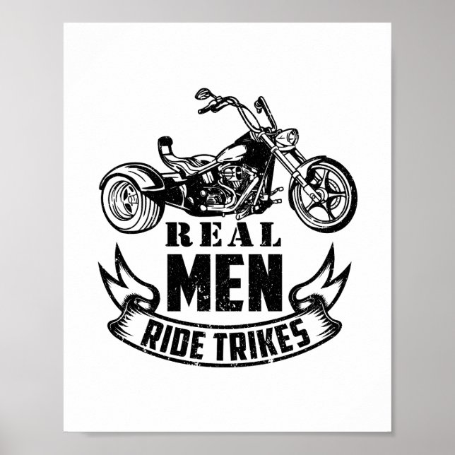 Trike Gifts for Men | Triker Trikes Motorcycle Poster (Front)