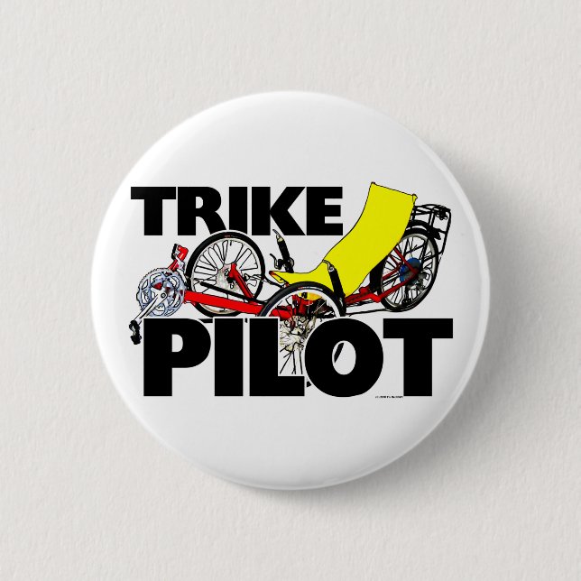 Trike Pilot 6 Cm Round Badge (Front)