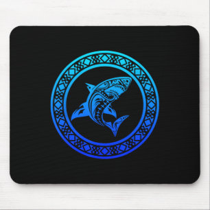 Tril Shark Vintage Retro Throwck Vacation Mouse Pad