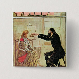 Trilby hypnotised by Svengali 15 Cm Square Badge