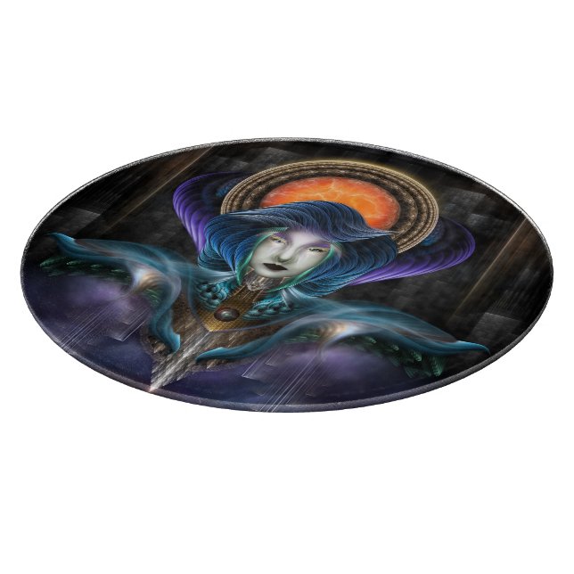 Trilia - Goddess Of The Orange Moon Cutting Board (Corner)