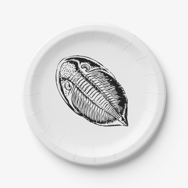 Triliobite fossil paper plate (Front)