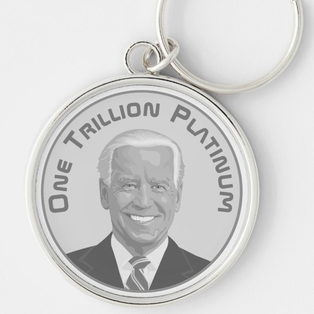 Trillion Dollar Platinum Coin Key Ring (Front)