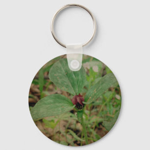 Trillium Flower Key Ring