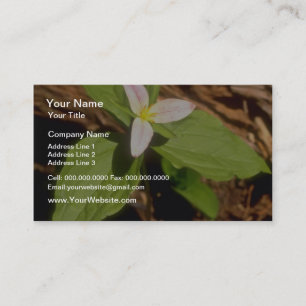 Trillium flowers business card