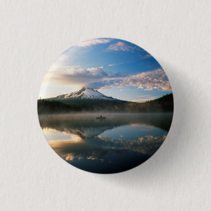 Trillium Lake Mount Hood National Forest, OR 3 Cm Round Badge