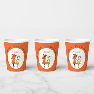 Trillium Tiger-Lily Whimsical Flower Party Supply Paper Cups
