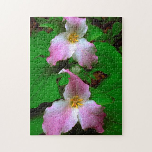 Trillium Wildflower Jigsaw Puzzle (Vertical)