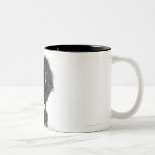 Trimmed black poodle Two-Tone coffee mug