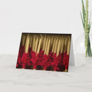 Trimmed Lovefeast Candles Holiday Card
