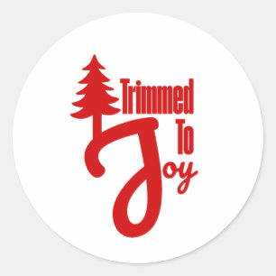 Trimmed to Joy Classic Round Sticker