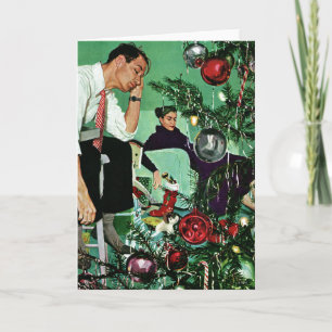 Trimming the Tree Holiday Card