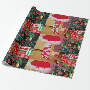 TRIMMING THE  TREE WRAPPING PAPER