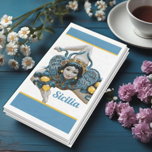 Trinacria of Sicily Three-Legged symbol Sicilia Napkin