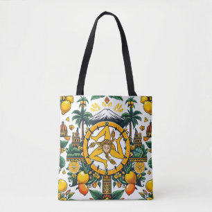 Trinacria Sicilian Design  Tote Bag