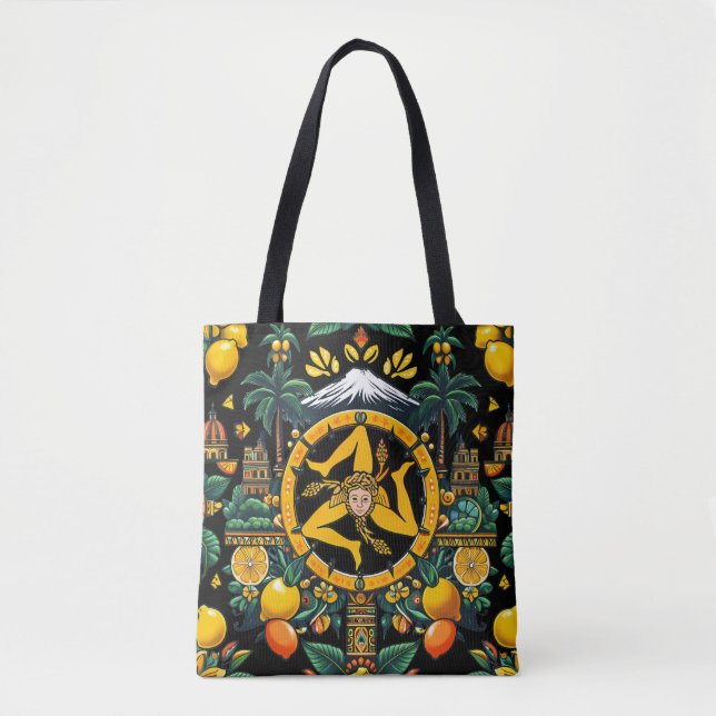 Trinacria Sicilian Design  Tote Bag (Front)