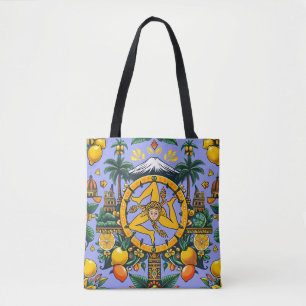Trinacria Sicilian Design  Tote Bag