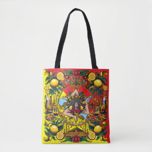 Trinacria Sicilian lemon Design Tote Bag