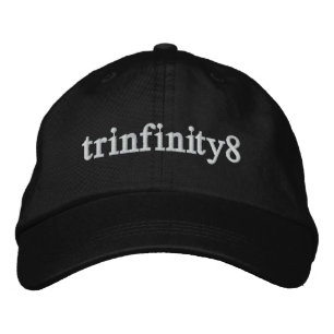 Trinfinity8 Adjustable Hat with White Lettering