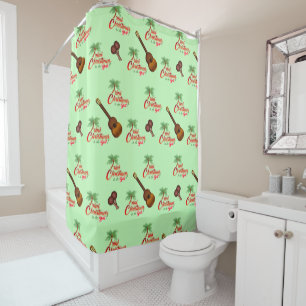 Trini Christmas with Cuatro and Shac Shac on GREEN Shower Curtain