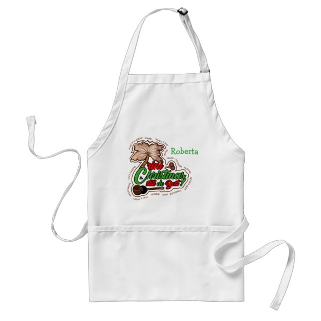 Trini Christmas (Your Name) Standard Apron (Front)
