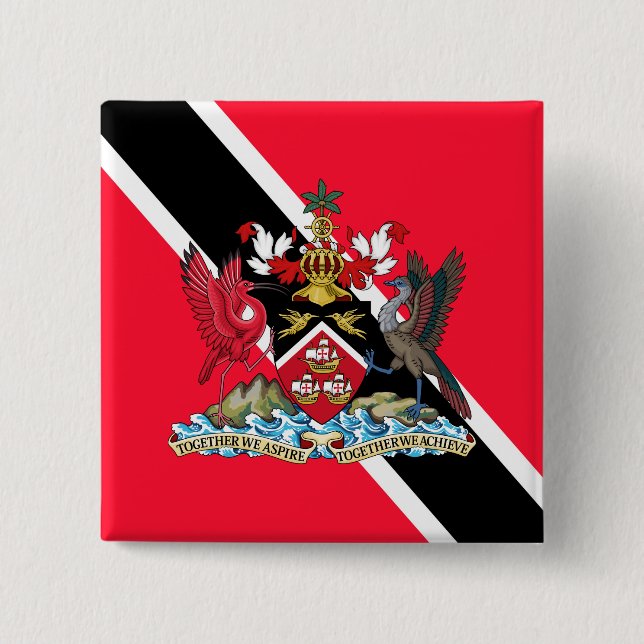 Trinidad and Tobago 15 Cm Square Badge (Front)