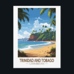 Trinidad and Tobago Caribbean Travel Art Vintage Postcard<br><div class="desc">Trinidad and Tobago retro vector travel design. Trinidad and Tobago is known for its beaches,  culture,  and wildlife. The country is considered one of the most prosperous and industrialised in the Caribbean.</div>