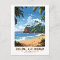 Trinidad and Tobago Caribbean Travel Art Vintage