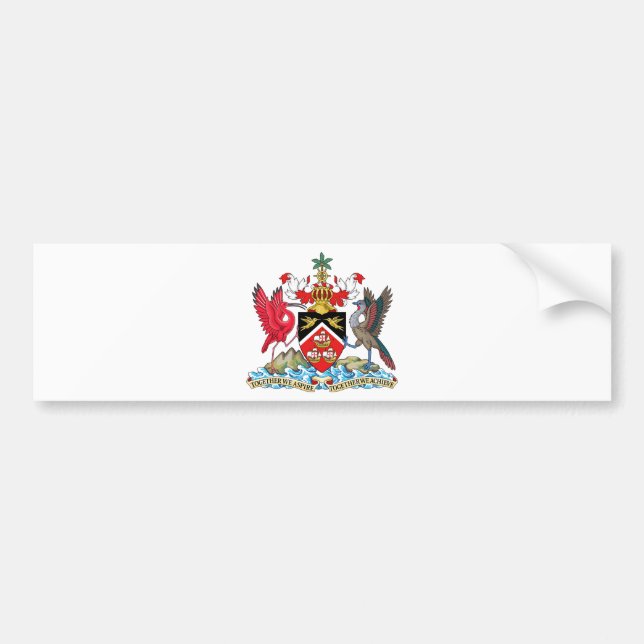 Trinidad and Tobago Coat of Arms Bumper Sticker (Front)