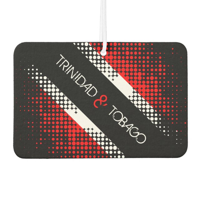 Trinidad and Tobago Dot Pattern Flag Car Air Freshener (Front)