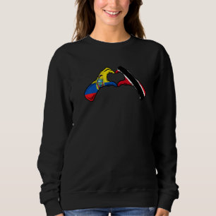 Trinidad And Tobago Ecuador Flag Heart Mix Heritag Sweatshirt