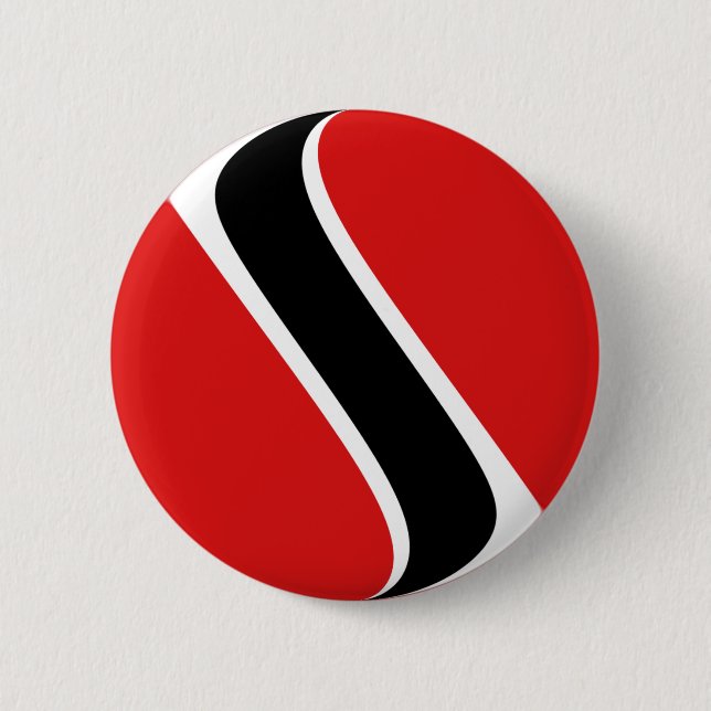 Trinidad and Tobago Fisheye Flag Button (Front)