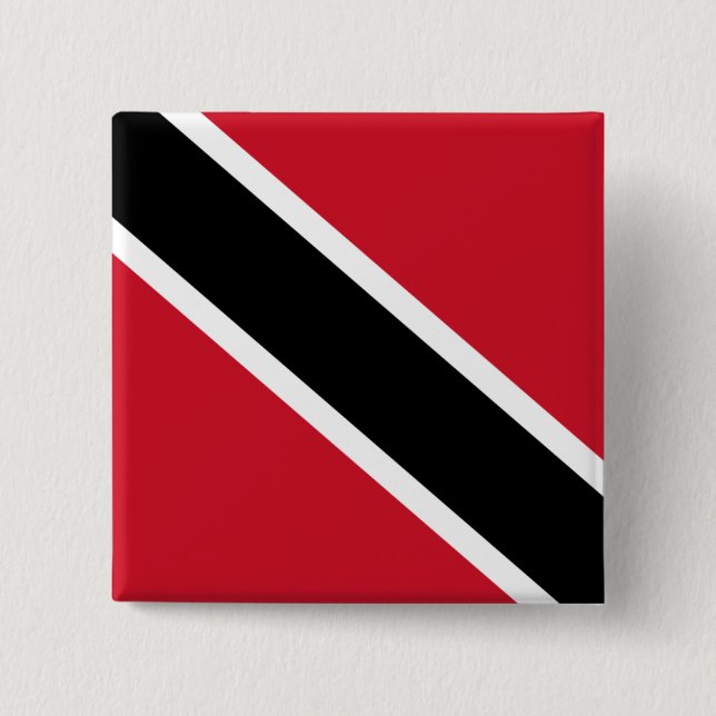 trinidad and tobago flag 15 cm square badge (Front)