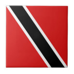Trinidad and Tobago Flag Ceramic Tile<br><div class="desc">This design consists of the Trinidadian flag cleverly reshaped to fit the square tile surface. A decorative and useful item that would make a perfect gift for those who like to remember Trinidad and Tobago.</div>