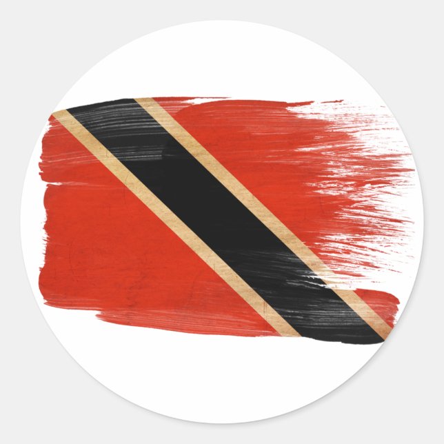 Trinidad and Tobago Flag Classic Round Sticker (Front)