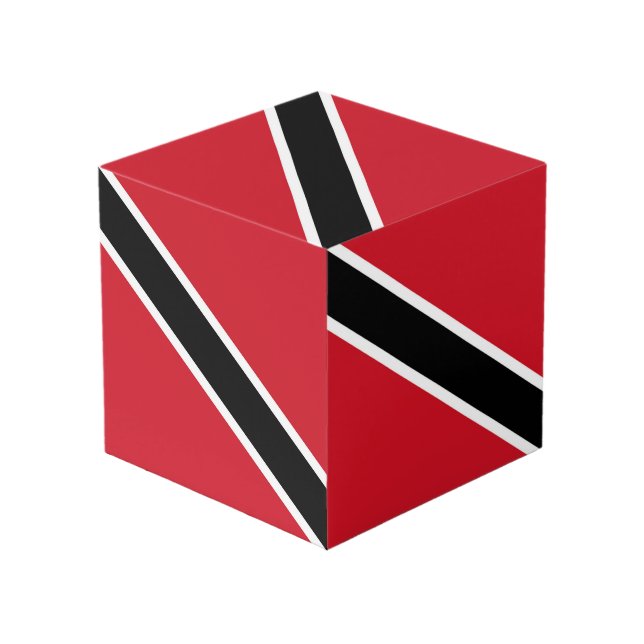Trinidad and Tobago flag Cube (Front Angled)
