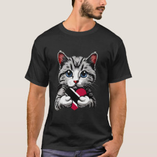 Trinidad And Tobago Flag Cute Cat Heart Tobagonian T-Shirt