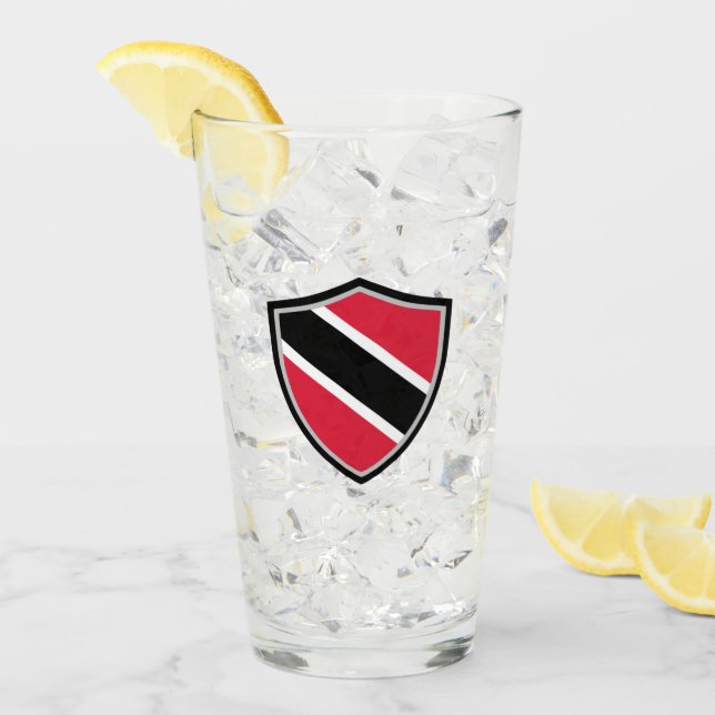 Trinidad and Tobago flag Glass (Front Ice)