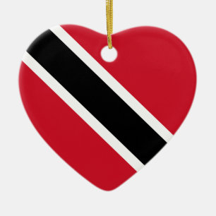 Trinidad and Tobago Flag Heart Ornament