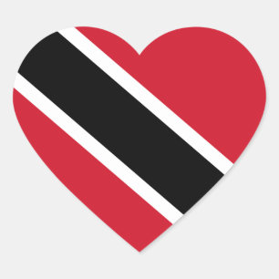 trinidad and tobago flag heart sticker