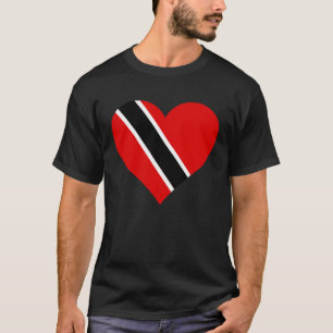 Trinidad and Tobago Flag Heart Trinidad and Tobago T-Shirt