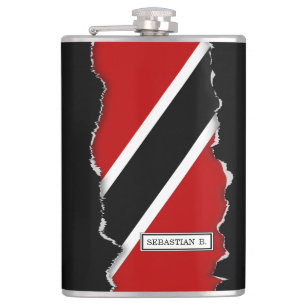 Trinidad and Tobago Flag Hip Flask