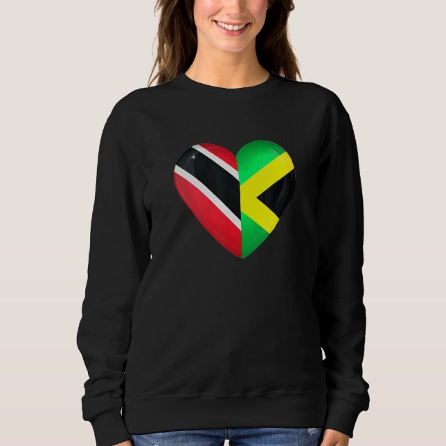 Trinidad and Tobago Flag Jamaica Jamaican Flag Tri Sweatshirt (Front)