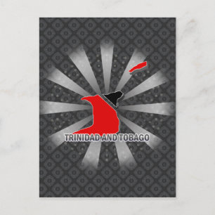 Trinidad And Tobago Flag Map 2.0 Postcard