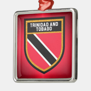 Trinidad And Tobago Flag Metal Tree Decoration