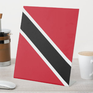 Trinidad and Tobago flag Pedestal Sign