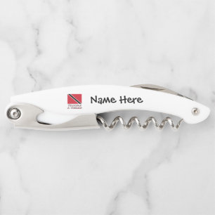 Trinidad and Tobago Flag Personalised Corkscrew