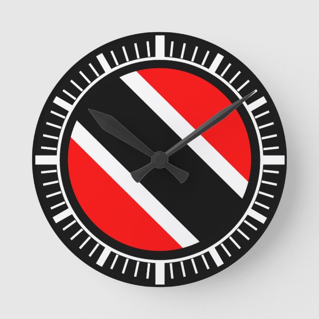 Trinidad and Tobago Flag Round Clock (Front)