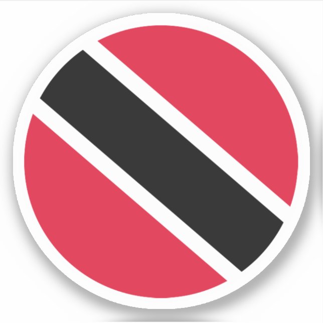 Trinidad and Tobago Flag Round Sticker (Front)