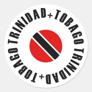 Trinidad and Tobago Flag Simple Classic Round Sticker